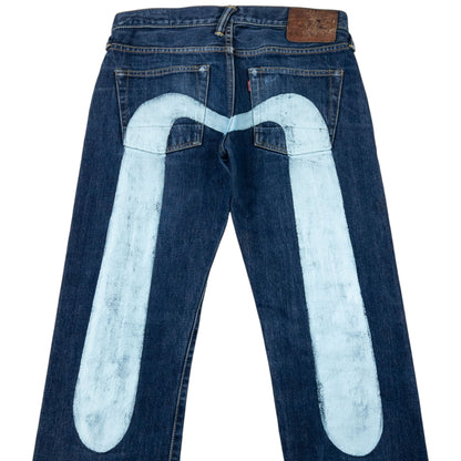 Vintage Evisu Painted Daicock Japanese Denim Jeans Size W31