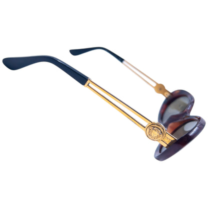 Vintage 1996 Versace Tortoise Shell Medusa Sunglasses