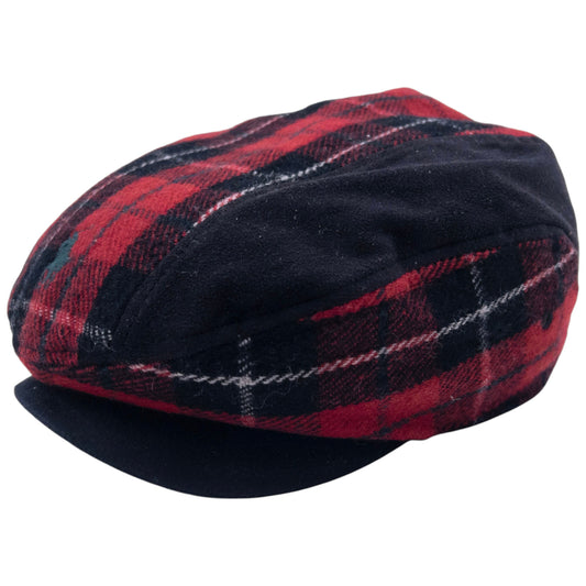 Vintage Polo Ralph Lauren Tartan Wool Flat Cap Hat