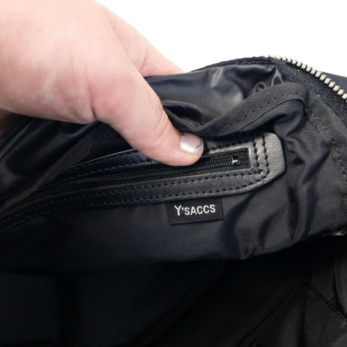 Vintage 90s Y'Saccs By Yohji Yamamoto Crossbody Bag in black, photo 5