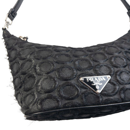 Vintage 2000s Prada Polka Dot Baguette Shoulder Bag
