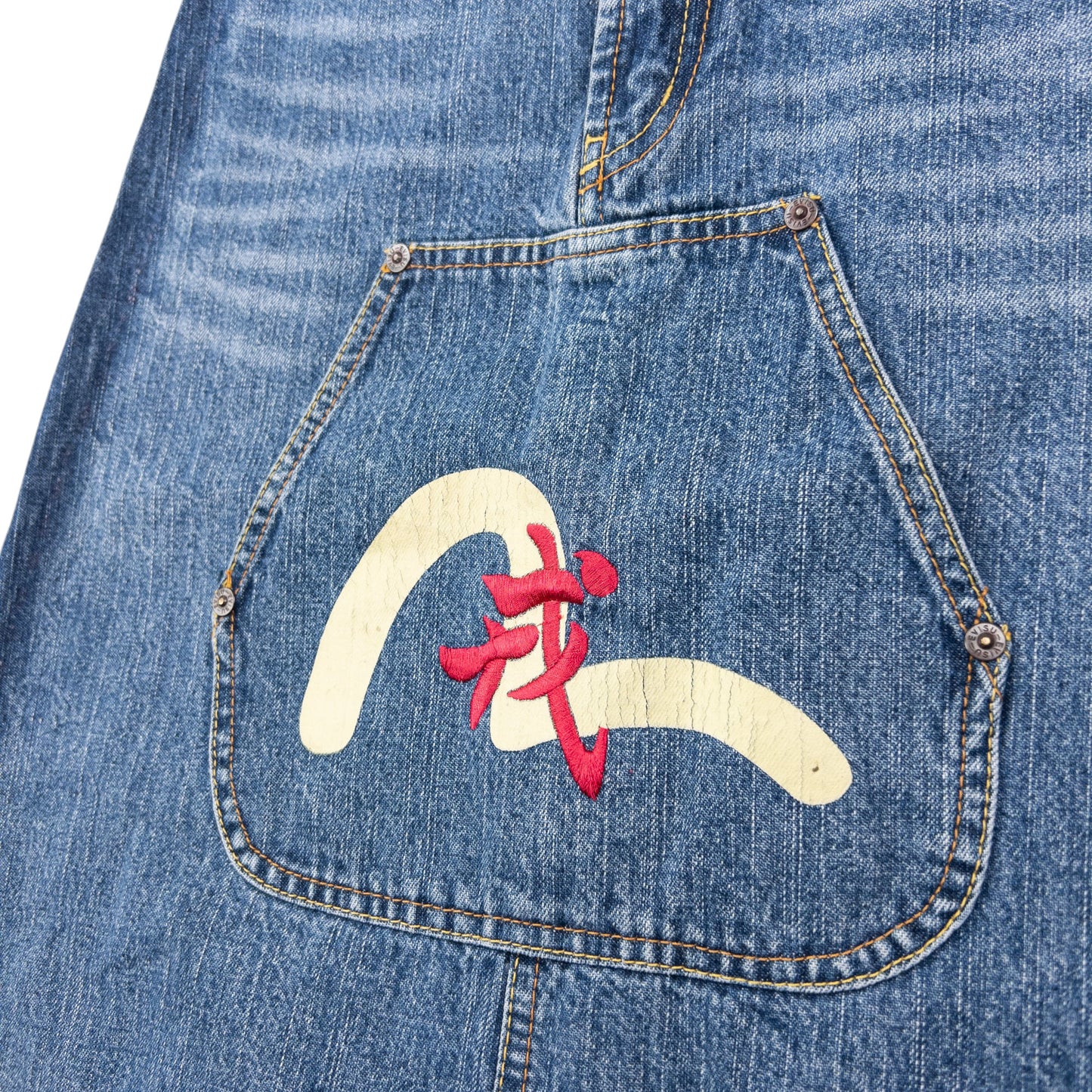 Vintage Evisu Triple Gull Japanese Denim Skirt Womens Size S