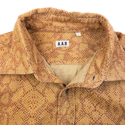 Vintage 2000s Yohji Yamamoto A.A.R Snake Print Long Sleeve Button Up Shirt Size S