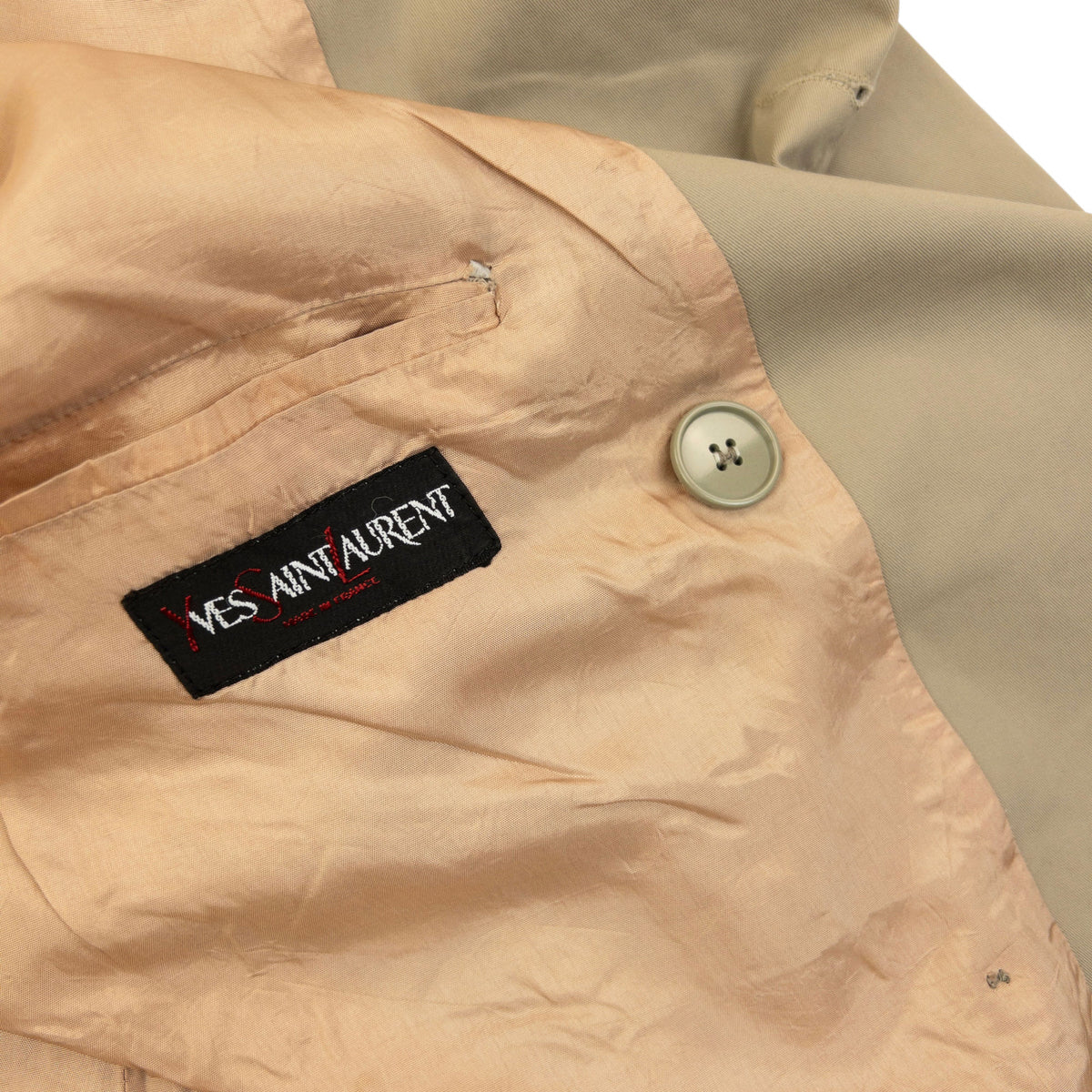 Vintage 80s YSL Yves Saint Laurent Trench Jacket Size L