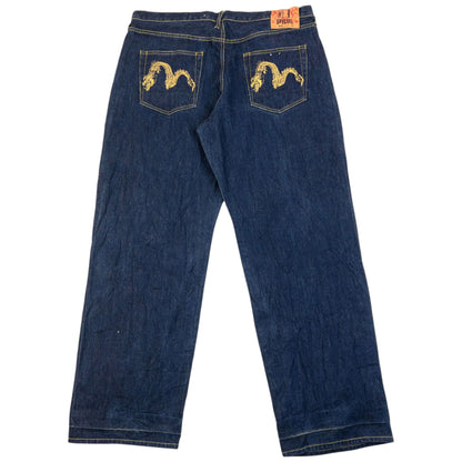 Vintage 2000s Evisu Double Dragon Gull Japanese Denim Jeans Size W40