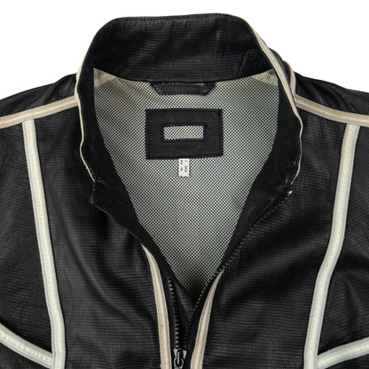 Vintage Armani Jeans Leather Biker Jacket Womens Size S