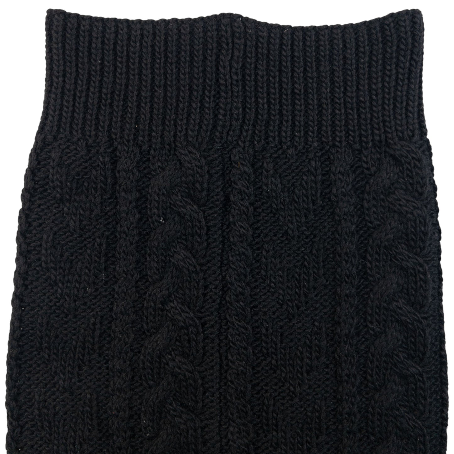 Vintage 2000s Yohji Yamamoto Cable Knit Wool Skirt Womens Size M