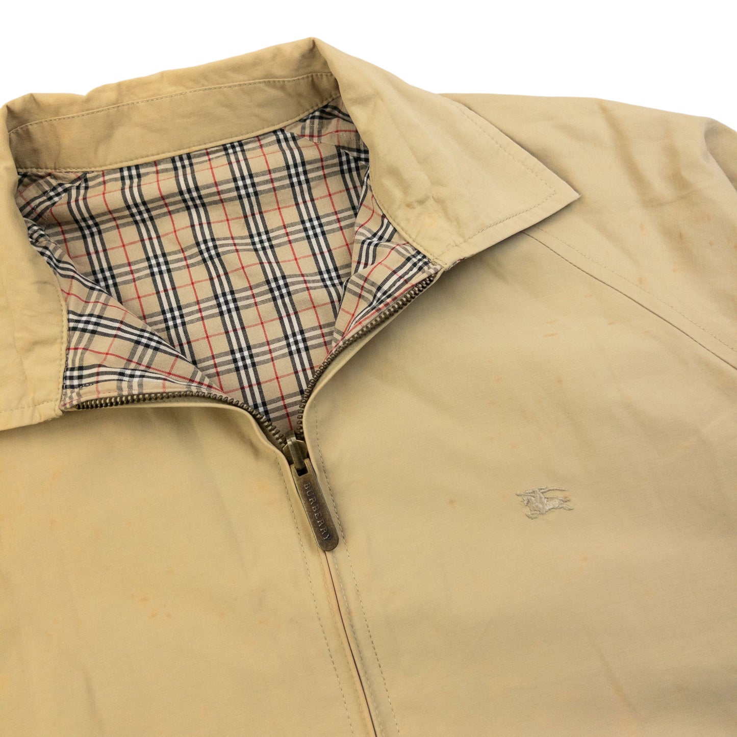 Vintage 90s Burberry Nova Check Reversible Harrington Jacket Size XS