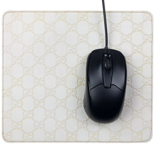 Vintage 2000s Gucci Monogram Leather Mouse Pad