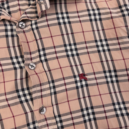 Vintage 2000s Burberry Nova Check Long Sleeve Button Up Shirt Size S