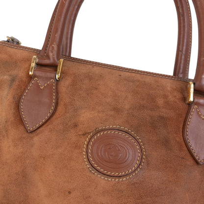 Vintage 80s Gucci Suede Handbag