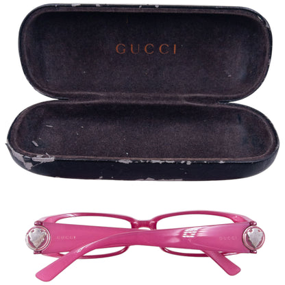 Vintage 2000s Gucci Lensless Glasses Frames in pink, photo 8