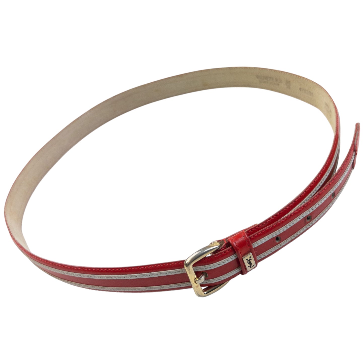 Vintage 80s YSL Yves Saint Laurent Leather Belt Size L