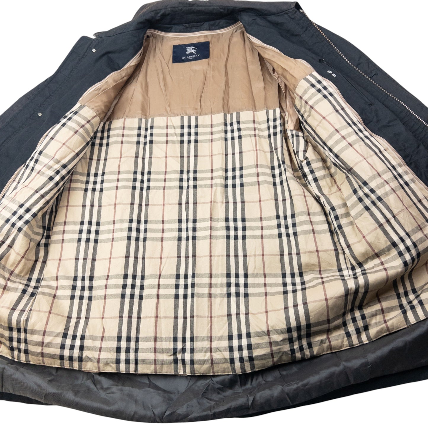 Vintage 2000s Burberry Nova Check Lined Trench Jacket Size XL