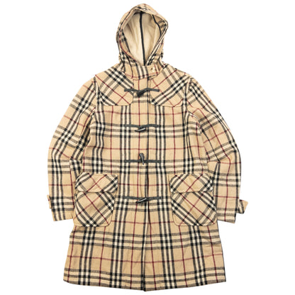 Vintage 2000s Burberry Fleece Lined Nova Check Duffle Jacket Womens Size M