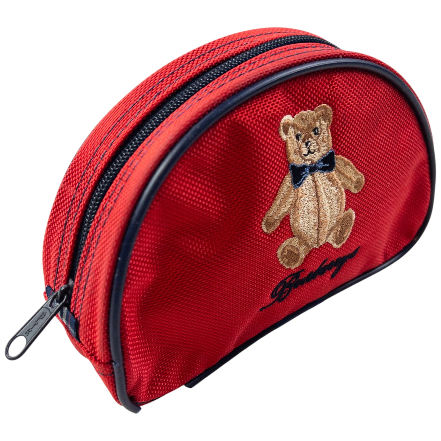 Vintage 90s Burberry Embroidered Teddy Bear Zip Pouch