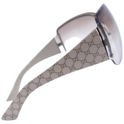 Vintage 2000s Gucci Monogram Rimless Shield Sunglasses