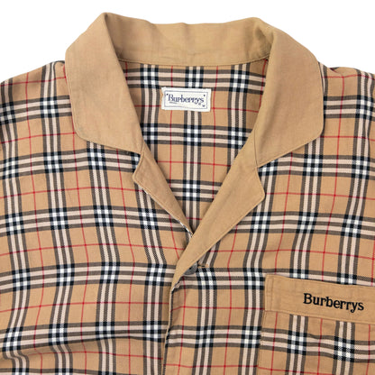Vintage 90s Burberry Nova Check Long Sleeve Button Up Shirt Size M