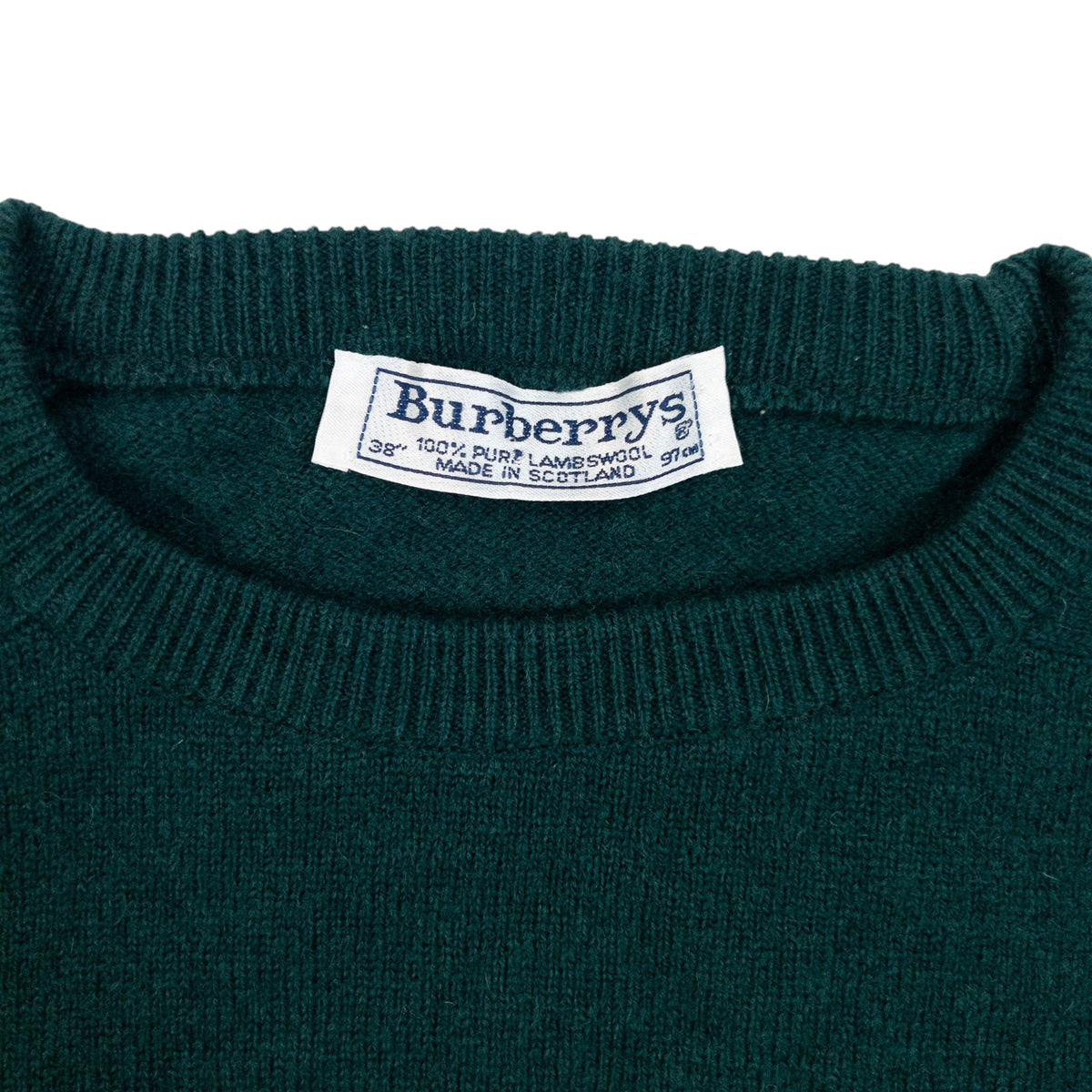 Vintage 90s Burberry Wool Jumper in green (lambswool), photo 4