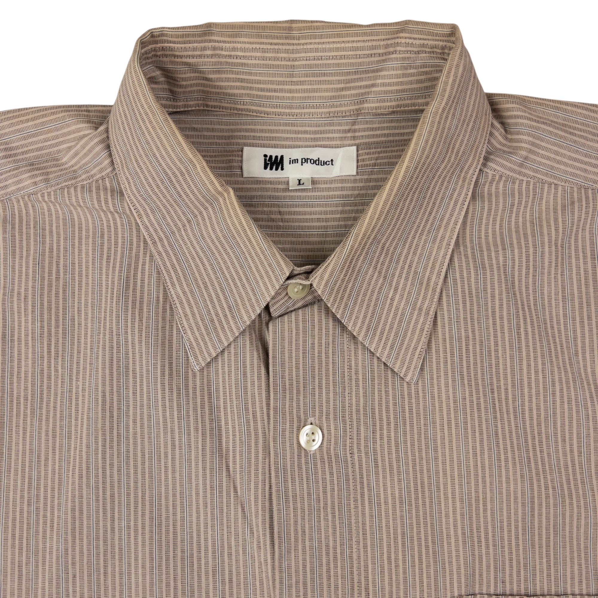 Vintage Issey Miyake Striped Long Sleeve Button Up Shirt Size L