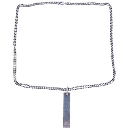 Vintage Gucci Silver Pendent Double-Chain Necklace