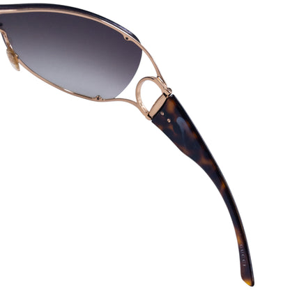 Vintage Gucci Horse Bit Tortoise Shell Sunglasses