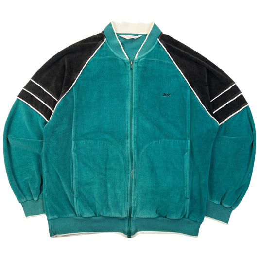 Vintage 90s Dior Monsieur Velour Track Jacket Size S