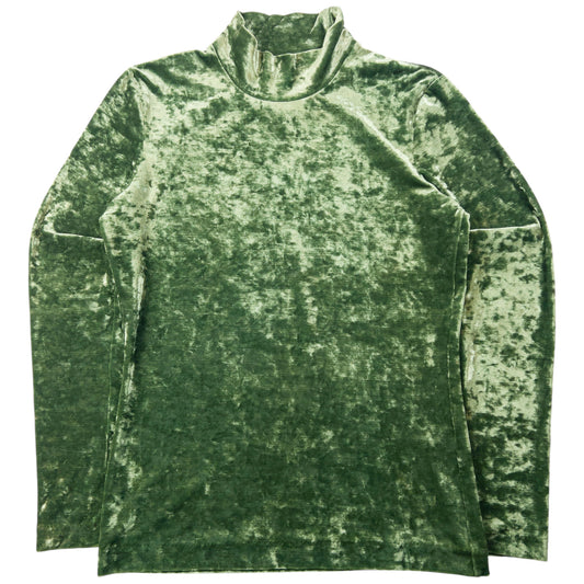 Vintage 2000s Issey Miyake Velour Turtleneck Jumper Womens Size L