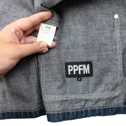 Vintage 2000s PPFM Zip Up Denim Jacket Size S