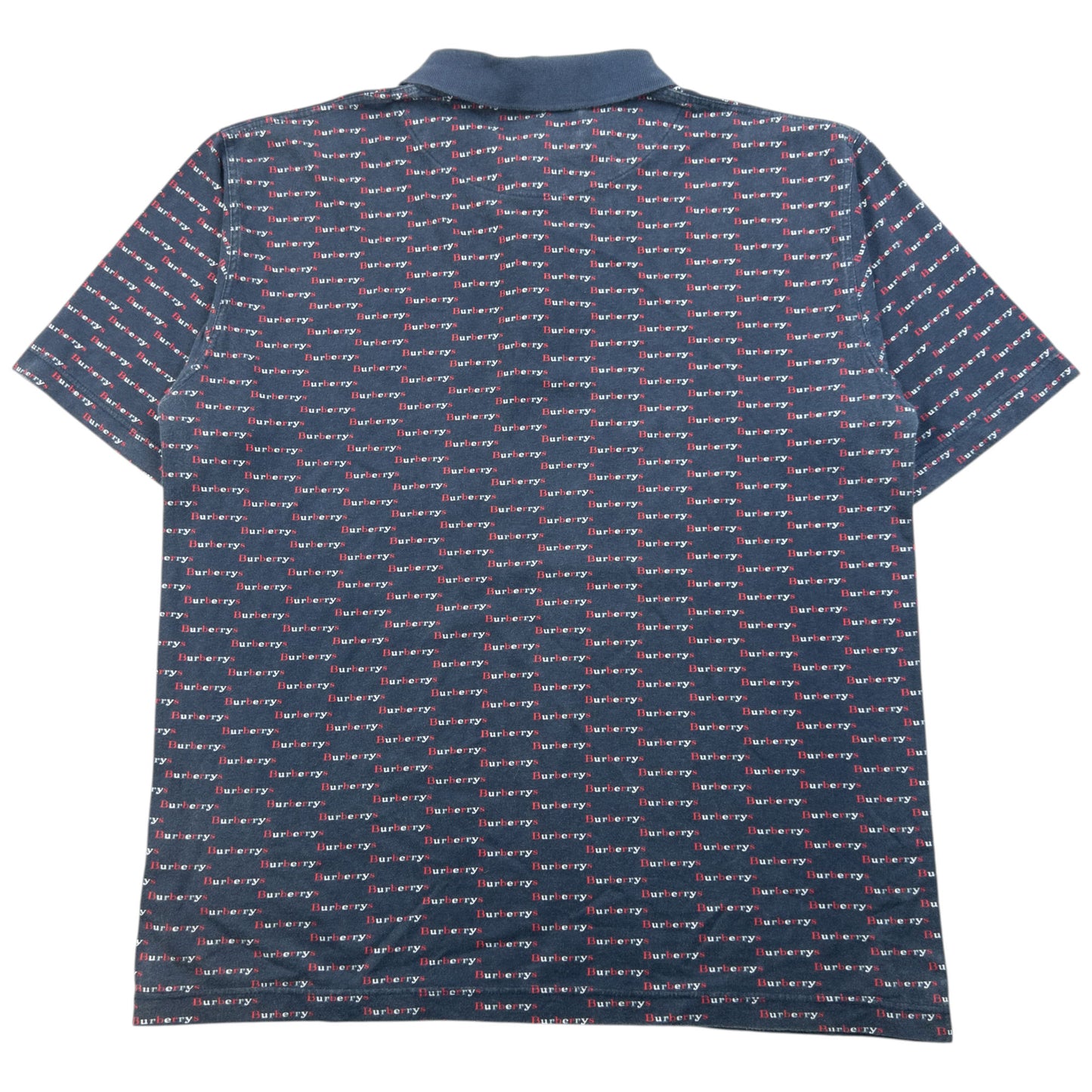 Vintage 90s Burberry Monogram Polo Shirt Size M