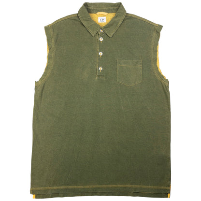 Vintage CP Company Sleeveless Polo Shirt Size M