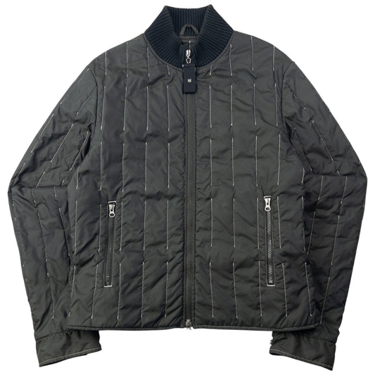 Vintage 2000s Armani Jeans Zip Up Quilted Jacket Size S