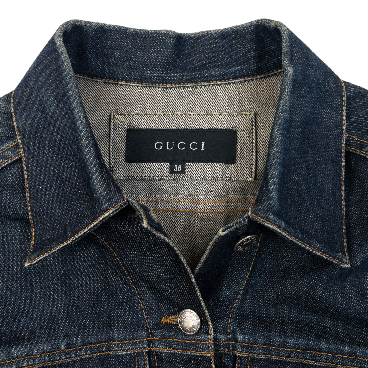 Vintage 2000s Gucci By Tom Ford Button Up Denim Jacket Womens Size S