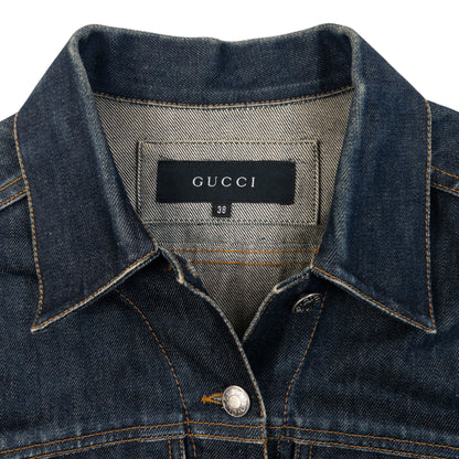 Vintage 2000s Gucci By Tom Ford Button Up Denim Jacket Womens Size S