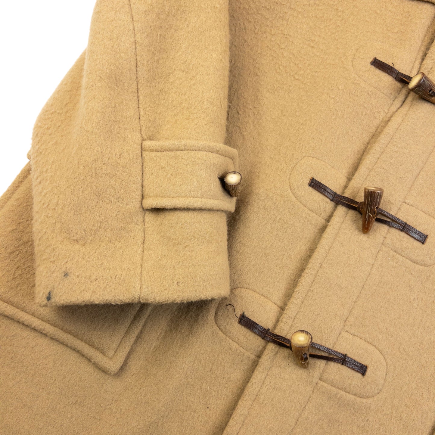 Vintage 90s Burberry Nova Check Lined Wool Duffle Jacket Size XL
