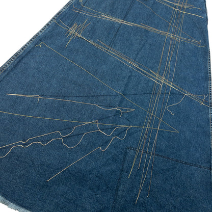 Vintage 90s Hysteric Glamour Embroidered Denim Skirt Womens Size W27