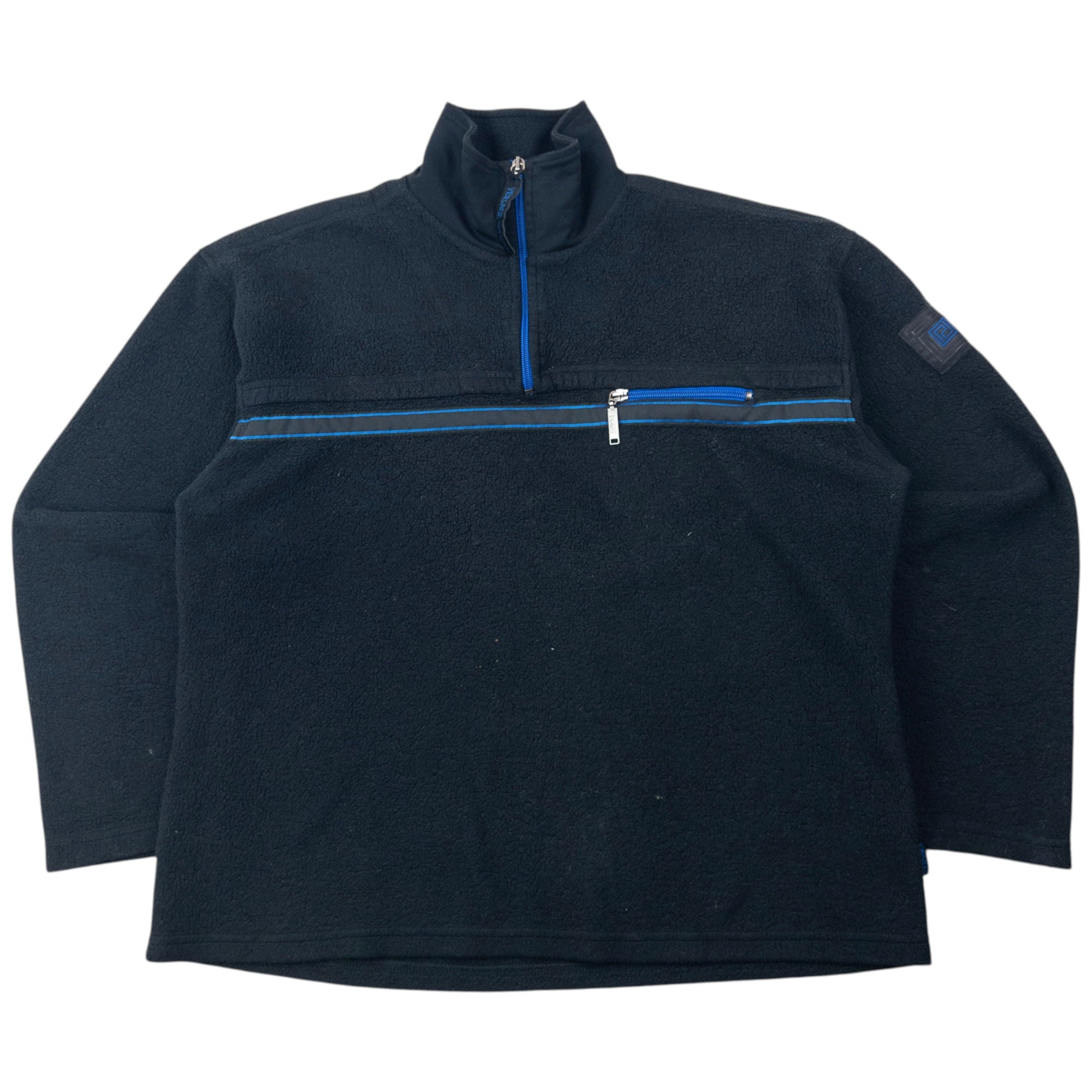 Vintage 90s Versace Jeans Couture Q Zip Fleece Sweatshirt Size S