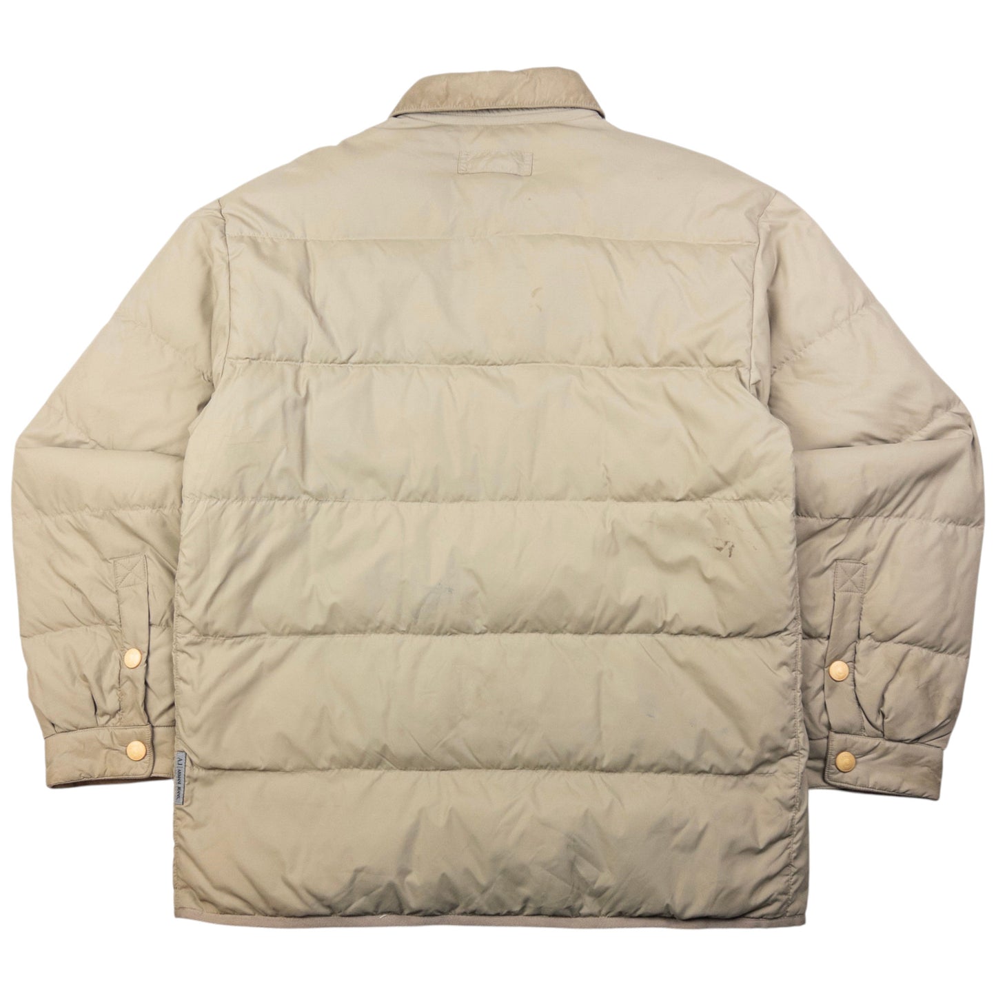 Vintage Armani Jeans Button Up Puffer Jacket Size L
