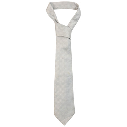 Vintage 2000s Gucci Monogram Silk Tie in grey