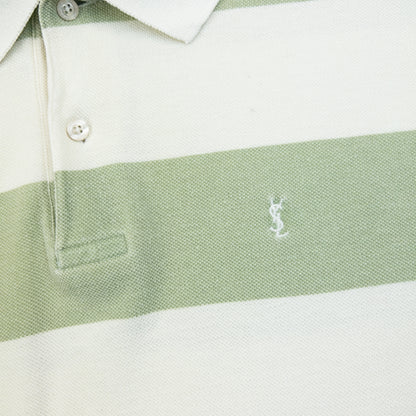 Vintage 80s YSL Yves Saint Laurent Long Sleeve Polo Shirt Size M