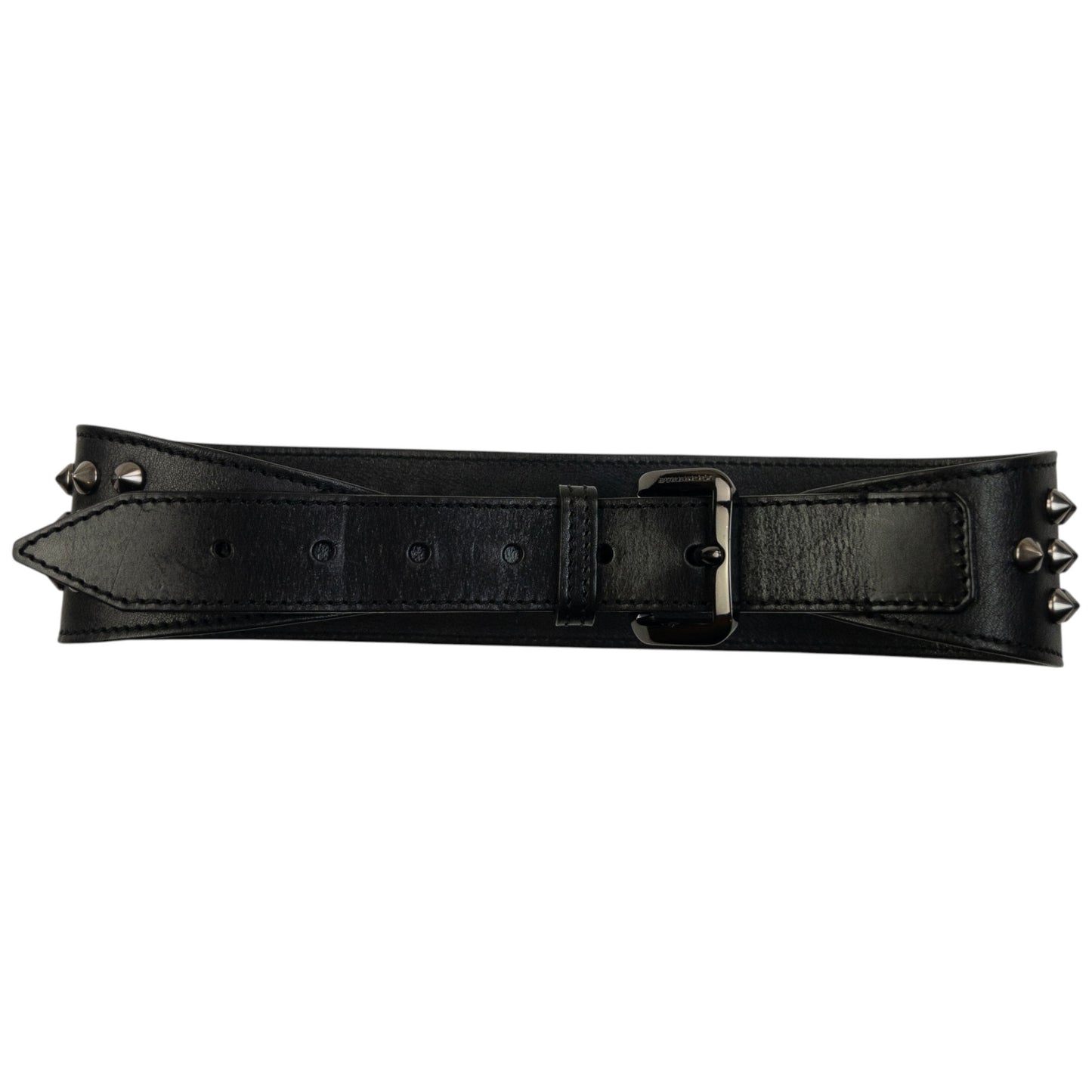 Vintage 2000s Burberry Studded Leather Belt Size S