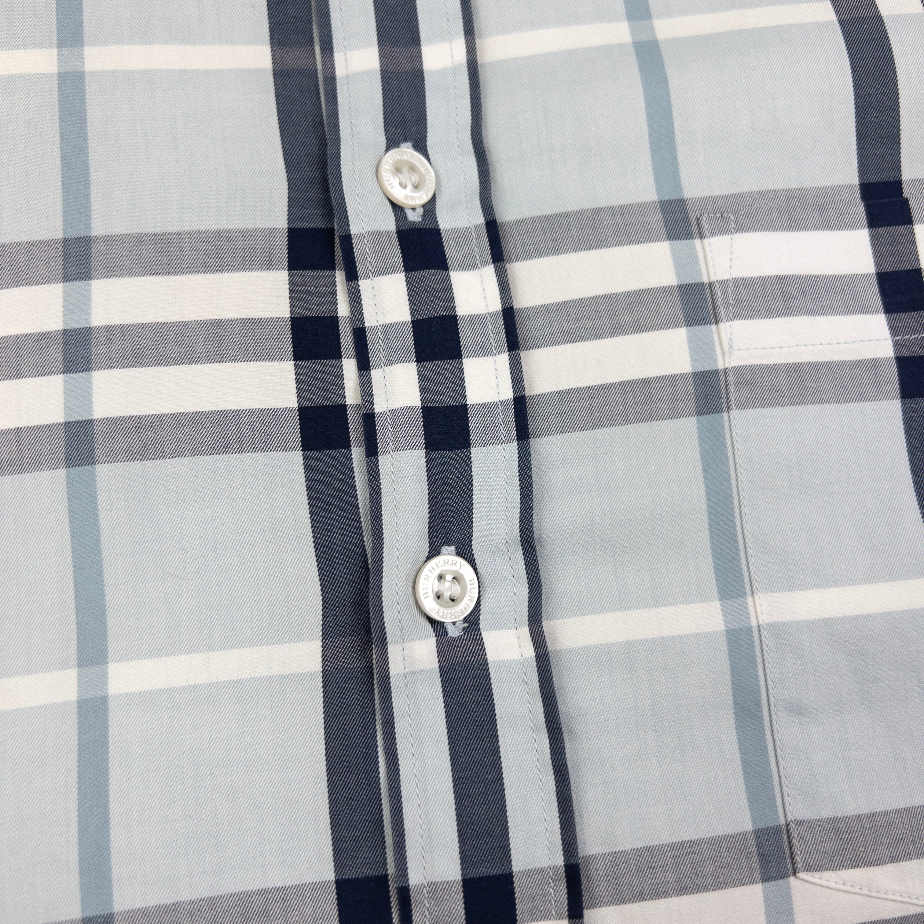 Vintage Burberry Nova Check Long Sleeve Button Up Shirt Size XXL