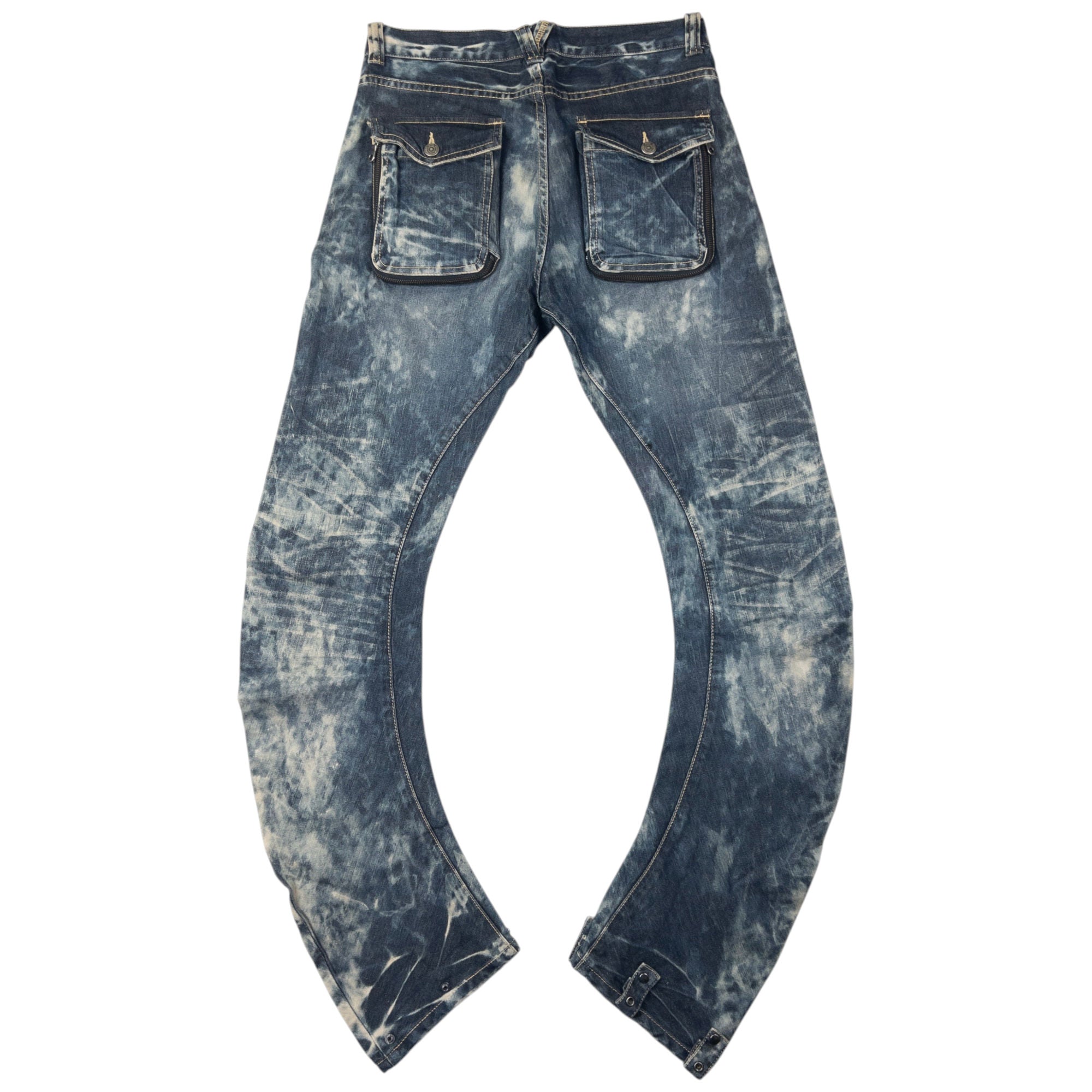 Vintage PPFM Curved Stacked Leg Denim Jeans Size W33