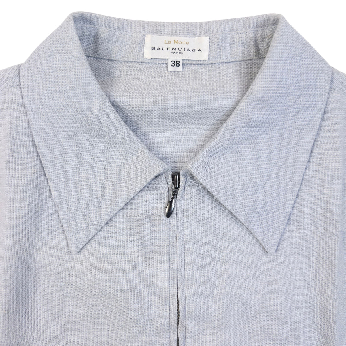 Vintage 90s Balenciaga La Mode Q Zip Shirt Womens Size S