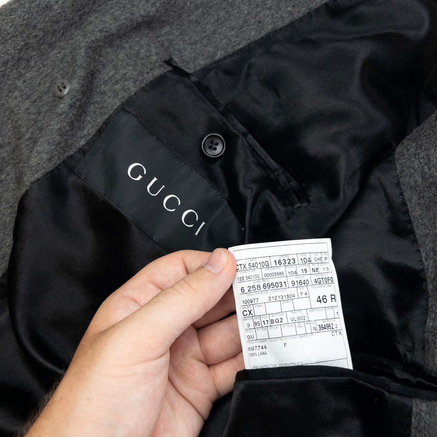 Vintage 90s Gucci Longline Wool Jacket Size M