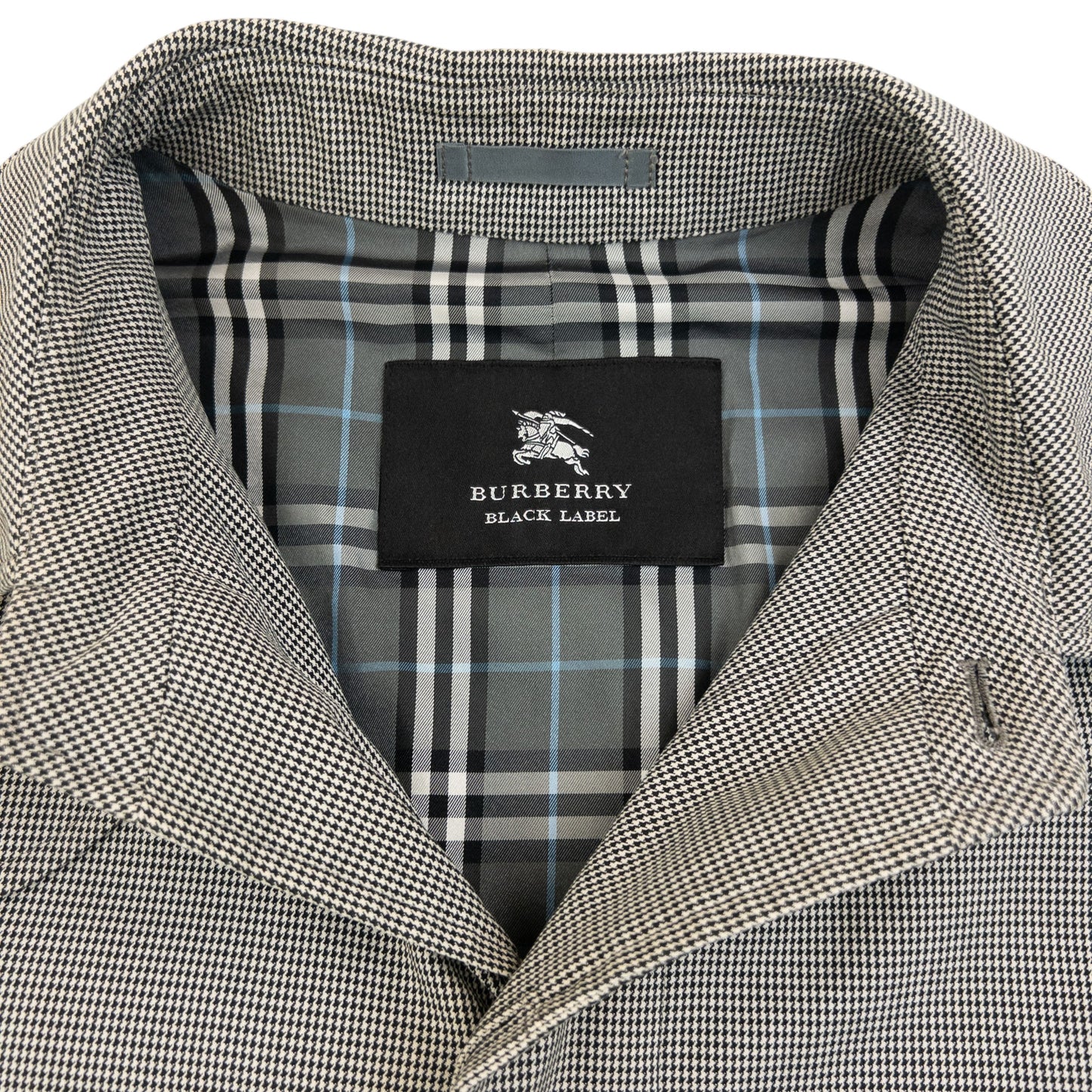 Vintage 2000s Burberry Black Label Nova Check Lined Trench Jacket Size L