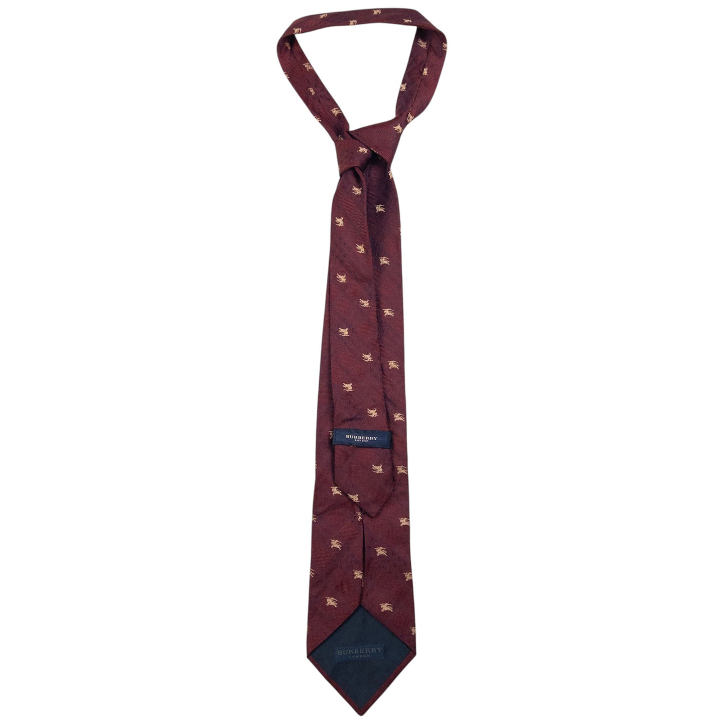 Vintage Burberry Nova Check Monogram Silk Tie