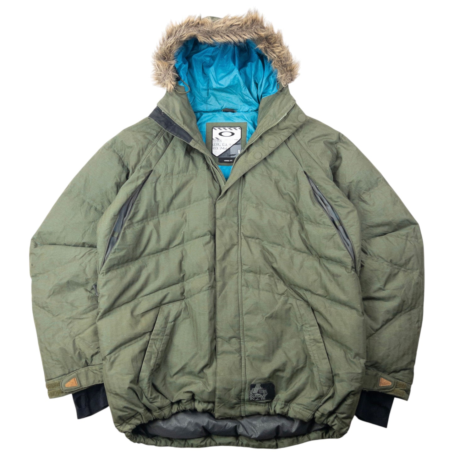 Vintage 2000s Oakley Fur Hood Puffer Jacket Size L