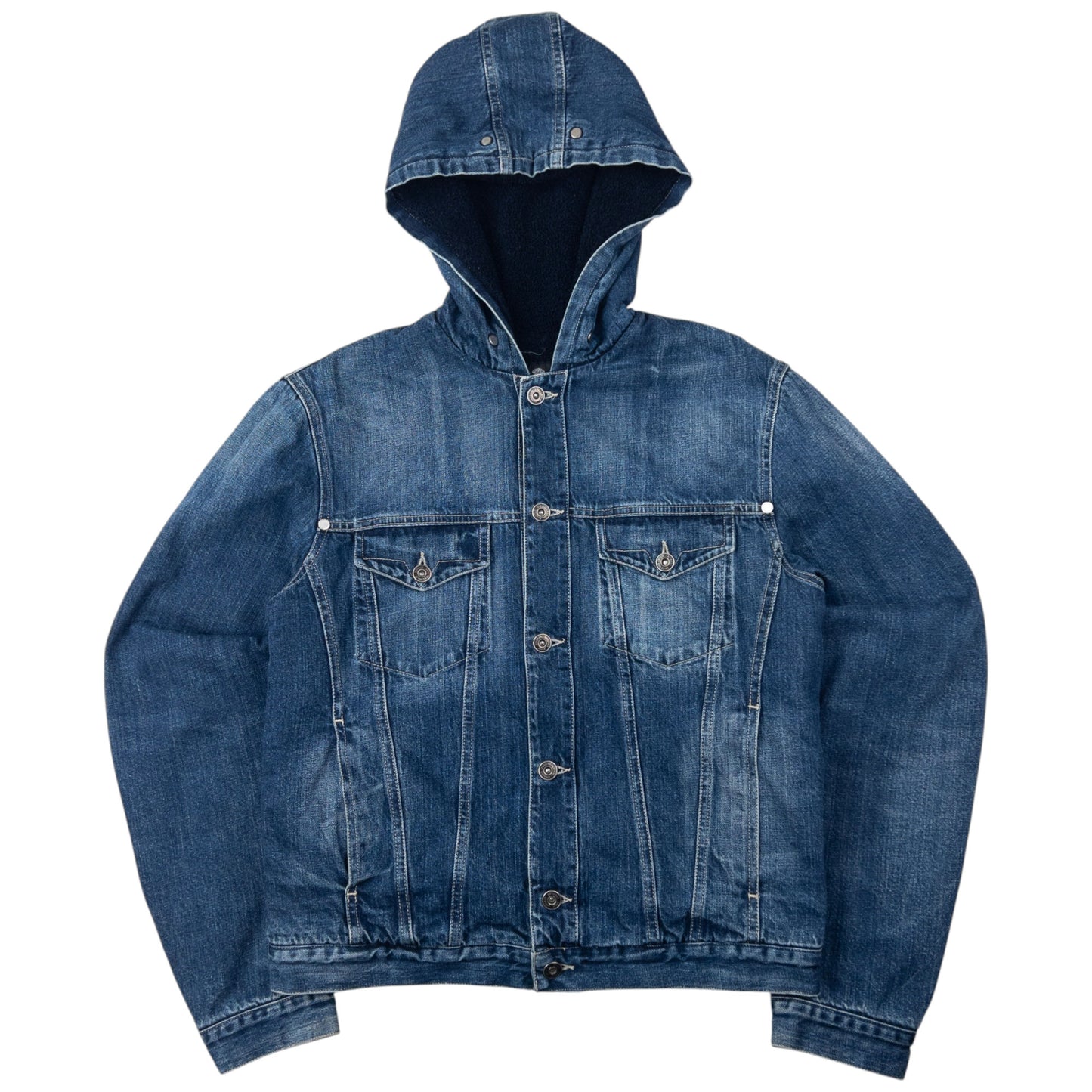 Vintage Versace Jeans Couture Fleece Lined Denim Jacket Womens Size M