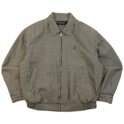 Vintage 90s YSL Yves Saint Laurent Checkered Harrington Jacket Size XS